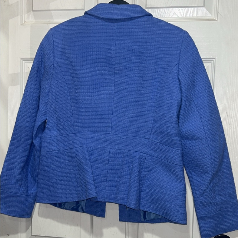 Talbots blue peplum jacket with collar and pockets. Size: 10p #peplum #blazer - Picture 6 of 6